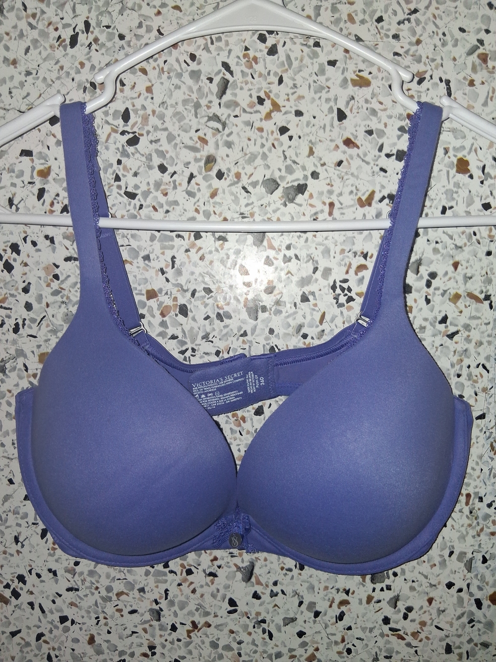 Women's Victoria's Secret Push Up Bra Size 36D Blue Padded With Wires